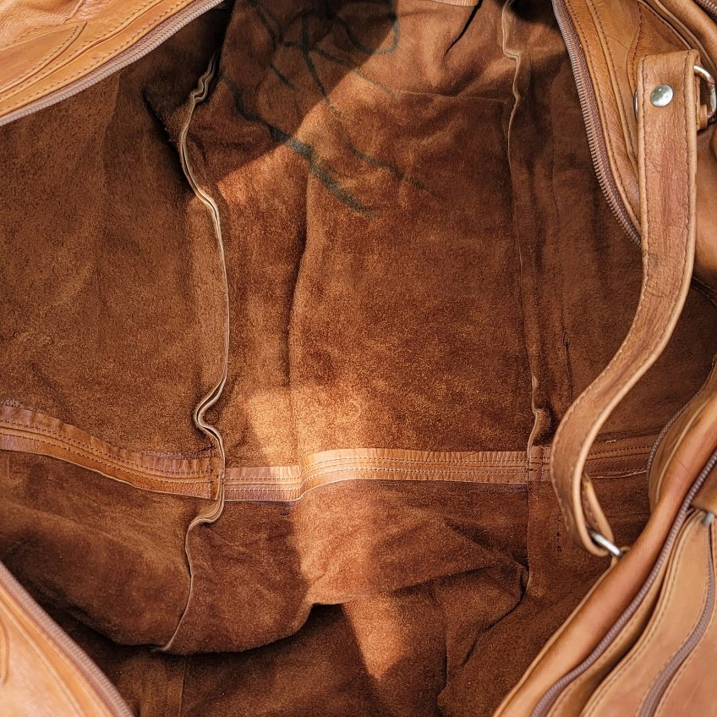 Vtg Karla Bolsas Suede Duffle Crossbody Bag Combo