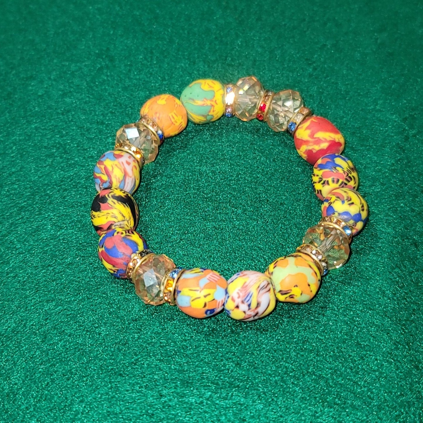 West African Ghanaian Handmade Custom Beaded Colorful Bracelet
