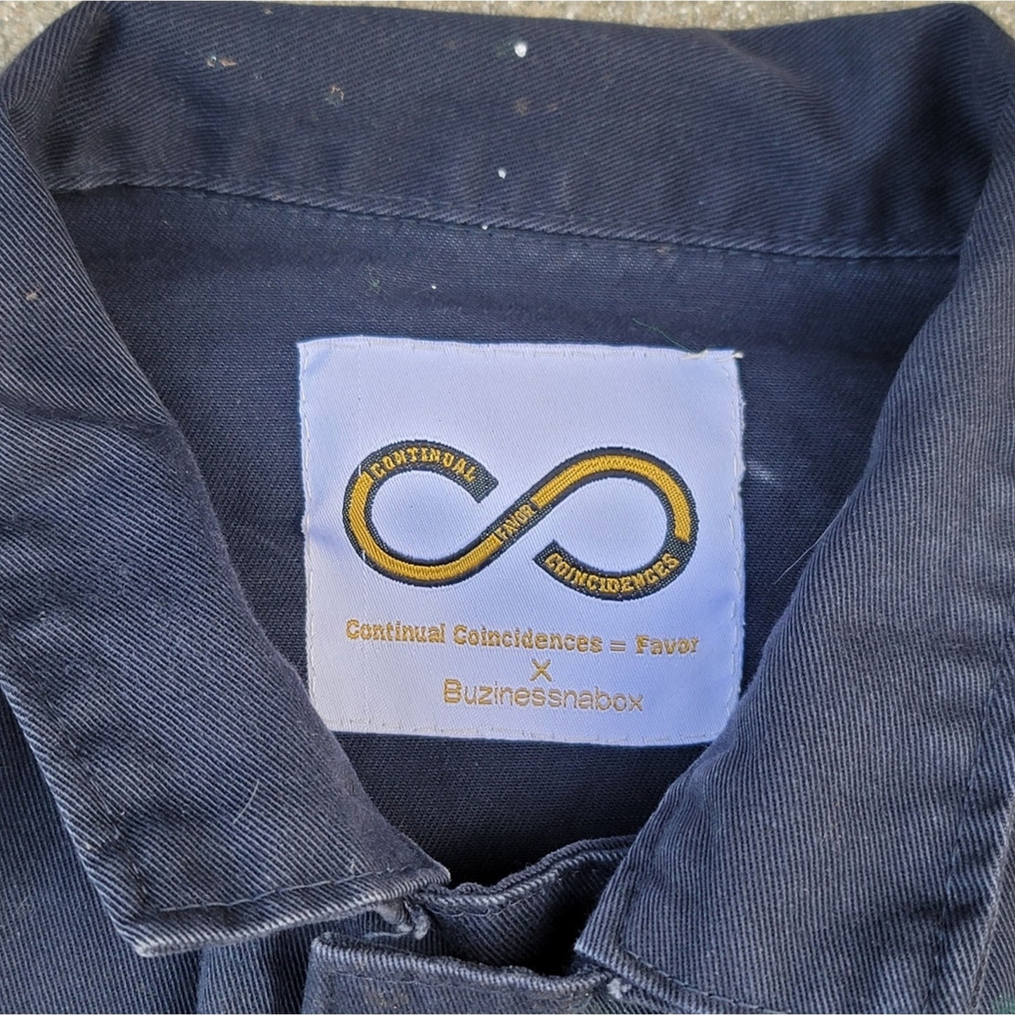 Continual Coincidences Upcycled Paint Splatter Workwear Coveralls