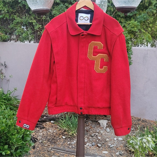 Continual Coincidences Brand Upcycled Vtg Wool Blend Bomber Jacket