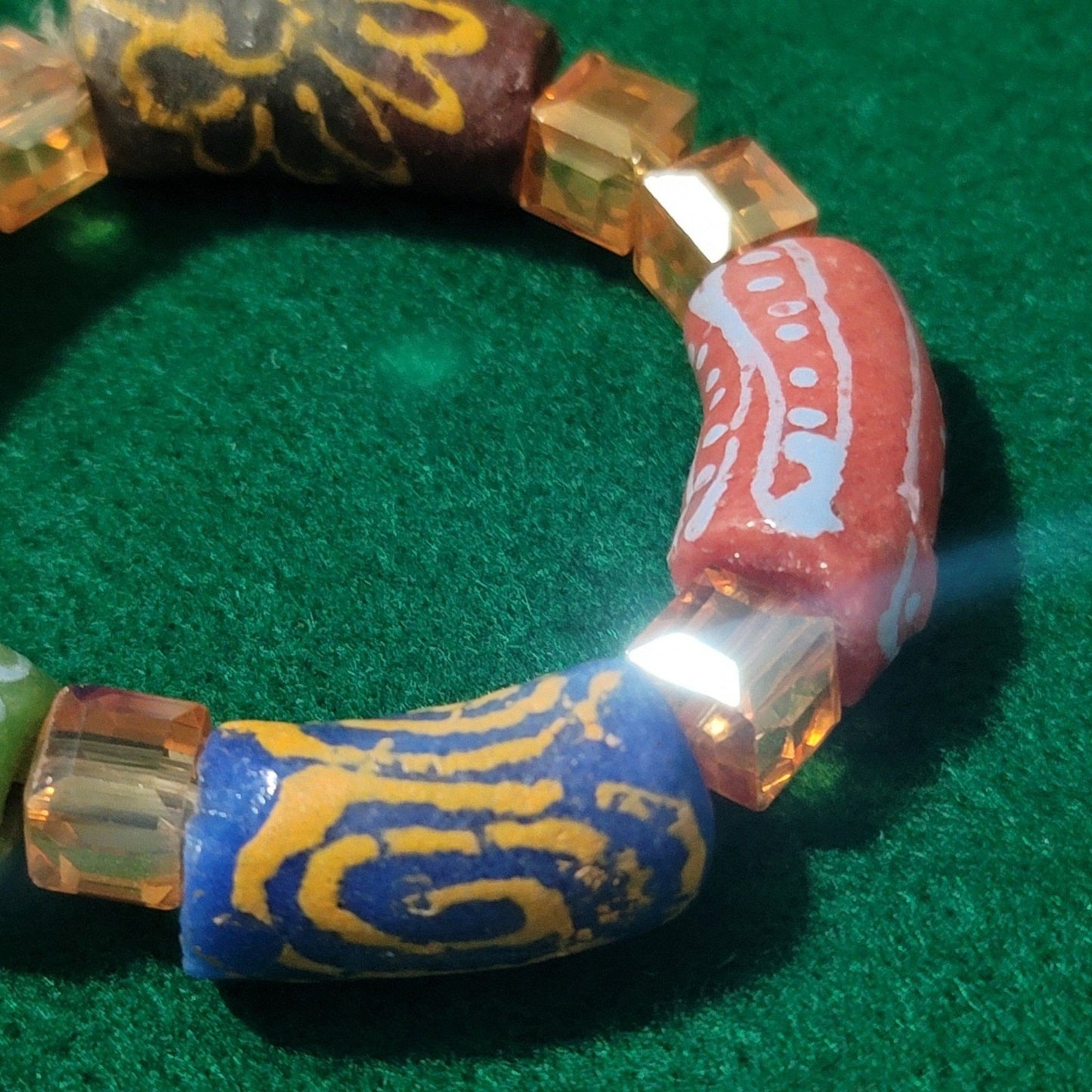 West African Ghanaian Handmade Custom Colorful Bracelet