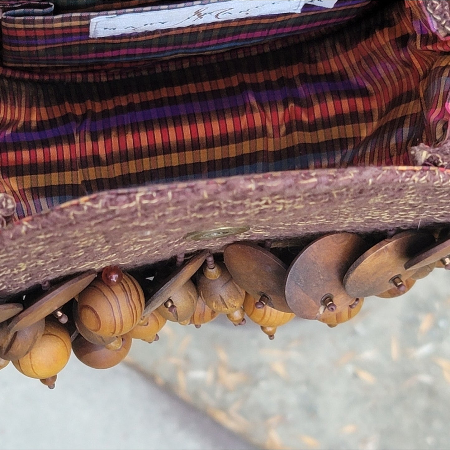 Vtg Mary Frances Embellished Beaded Wristlet Purse Bag