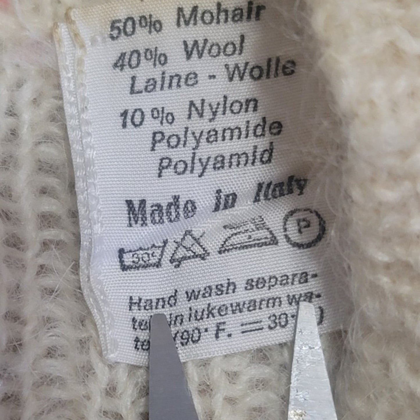 Vtg The Broadway Open Front Cardigan Sweater Made In Italy