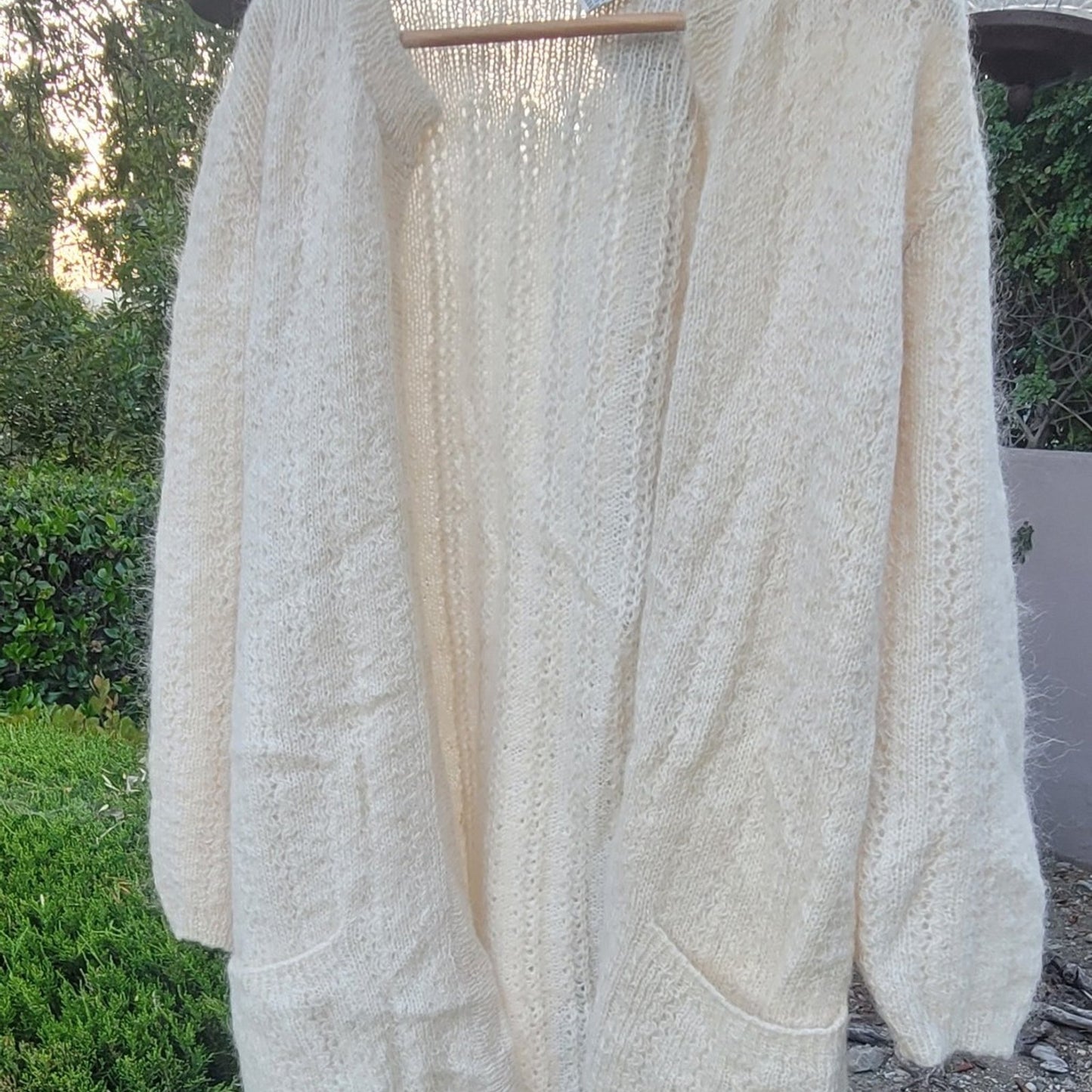 Vtg The Broadway Open Front Cardigan Sweater Made In Italy
