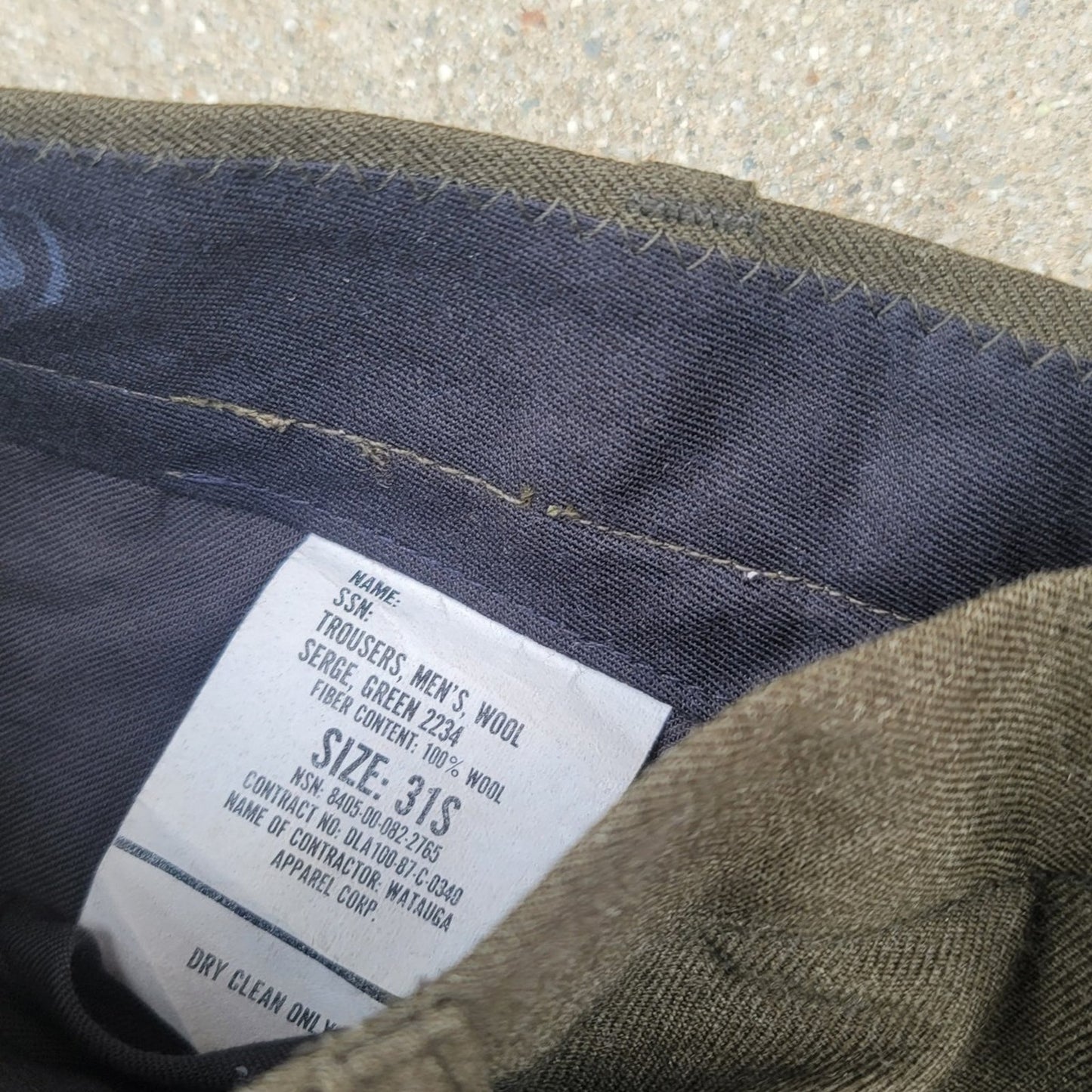 Vtg US Military 100% Cutoff Pants Trousers Shorts
