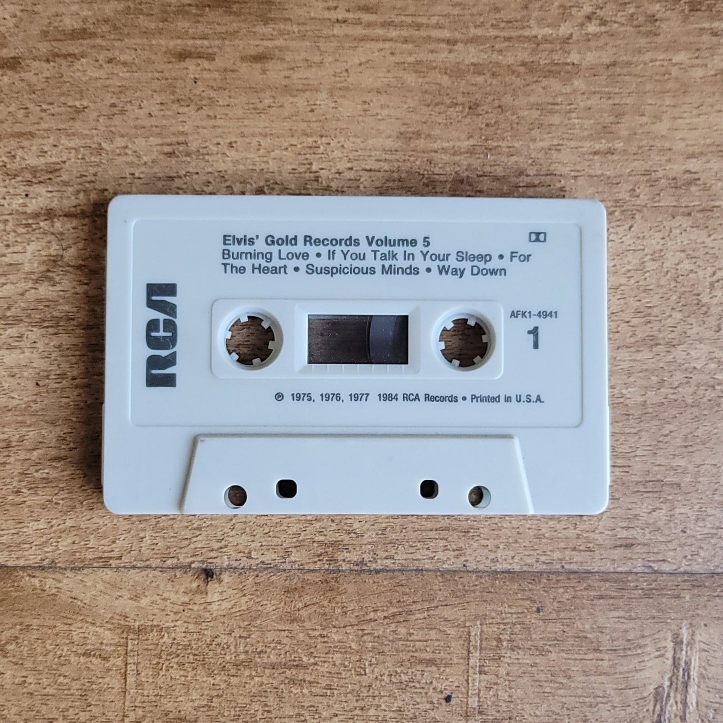 Vtg 1984 Elvis Presley Gold Records Volume 5 Cassette Tape
