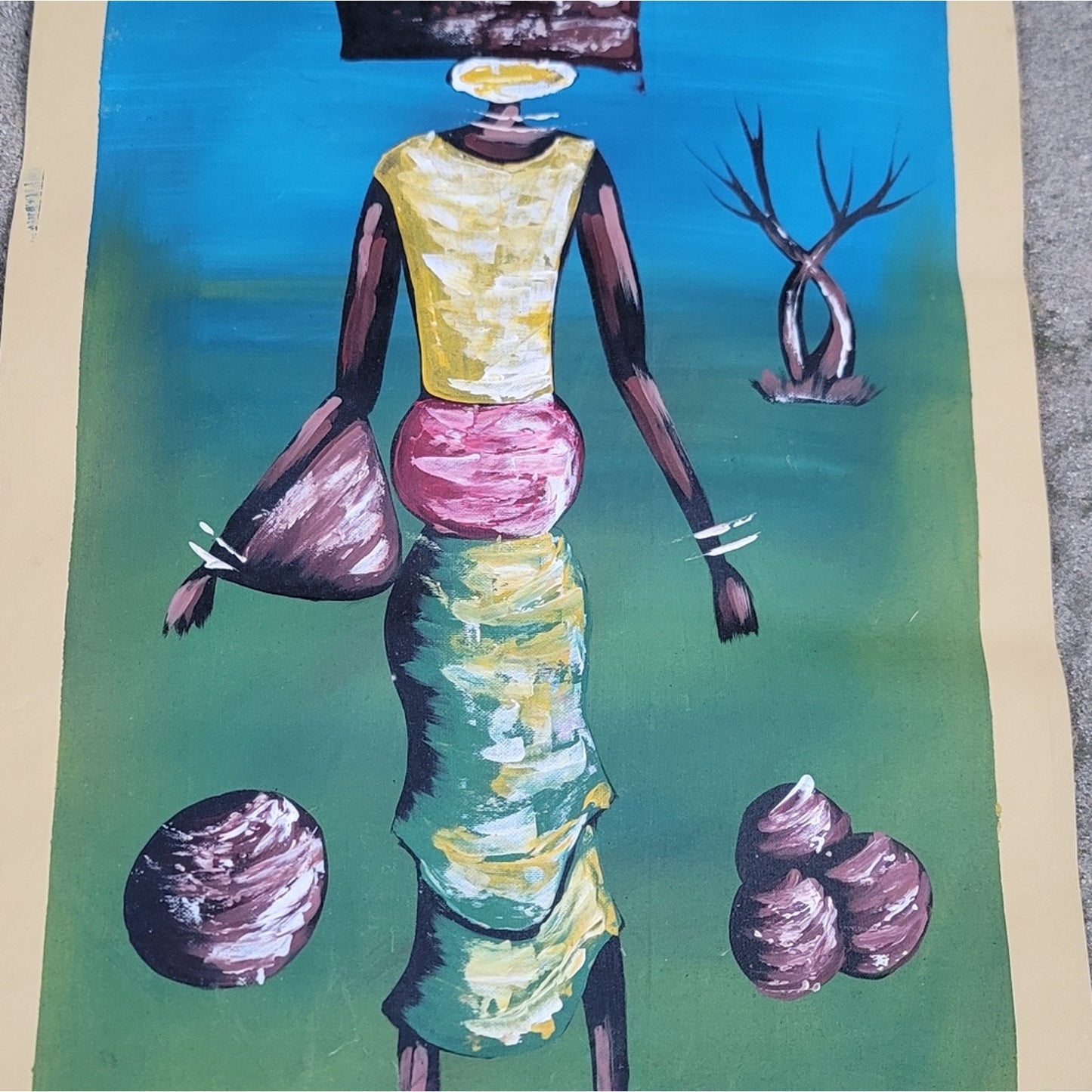 Custom Canvas Oil Painting Ghana West Africa