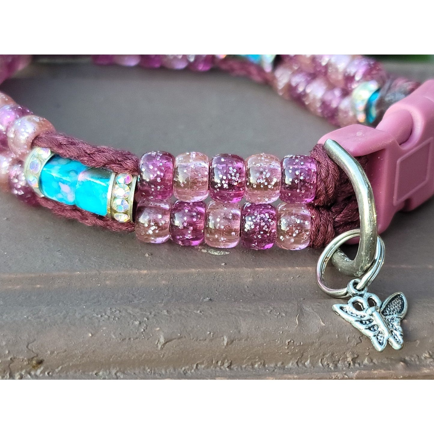 Custom Handmade Beaded Bling Dog Collar