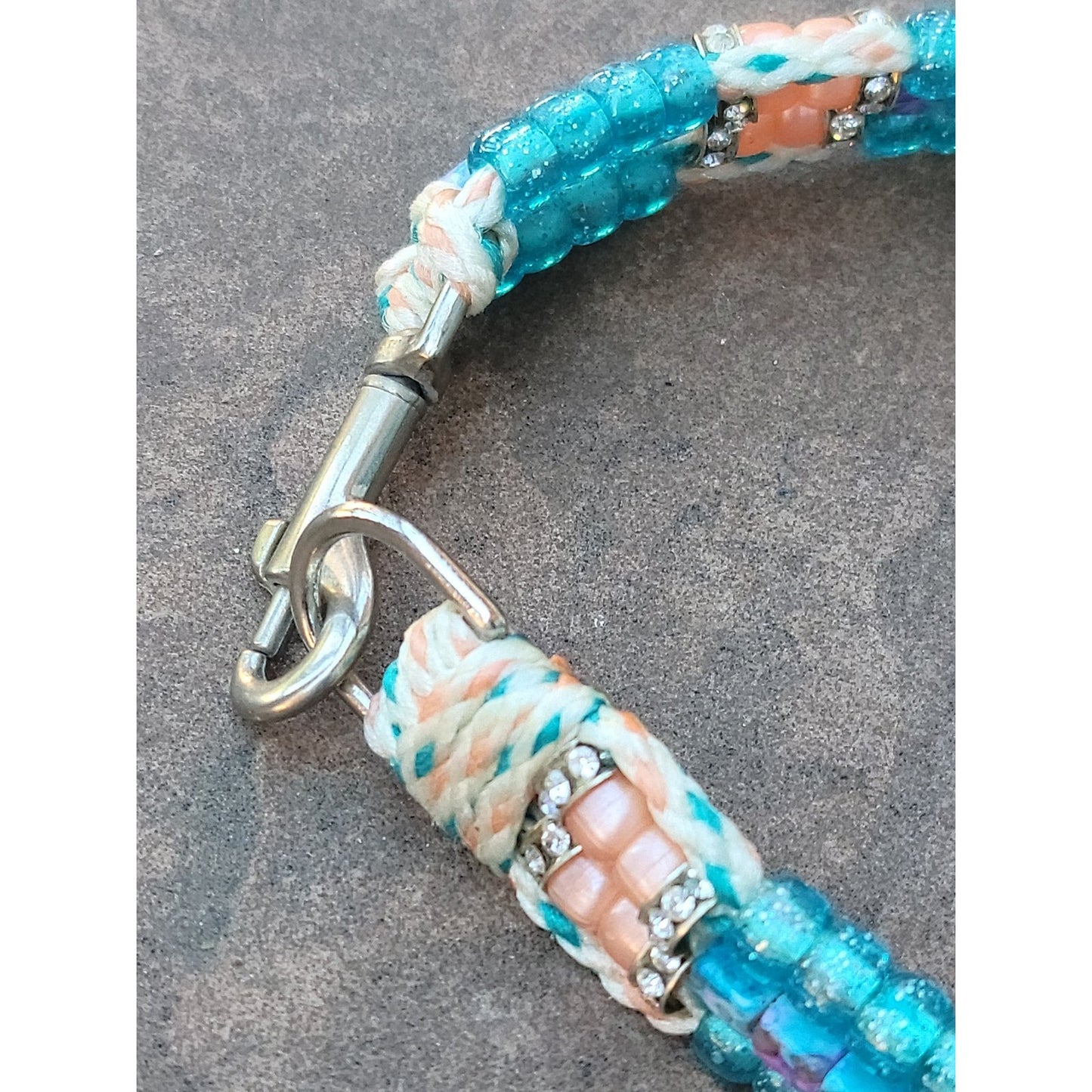 Custom Handmade Beaded Bling Dog Collar