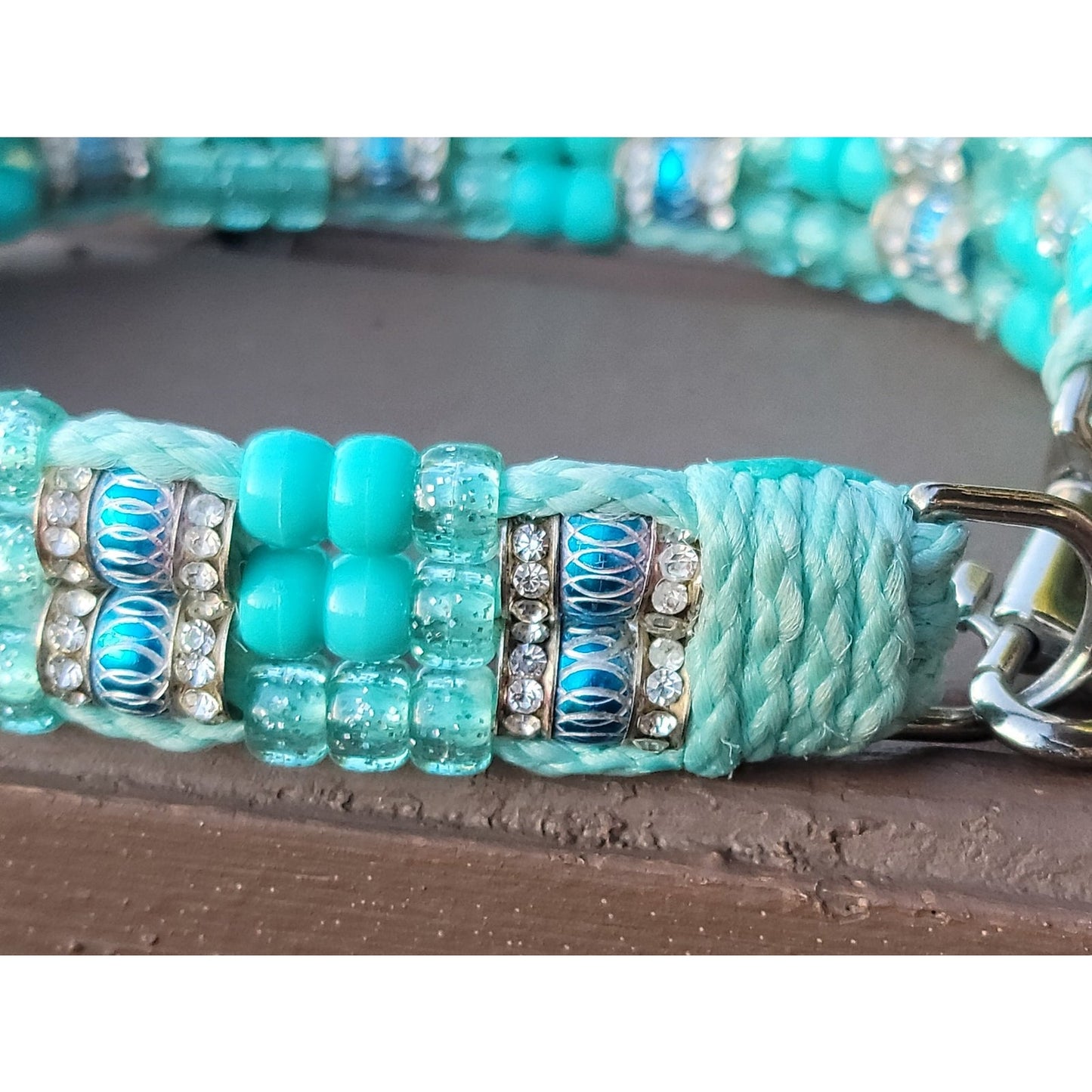 Custom Handmade Beaded Bling Dog Collar