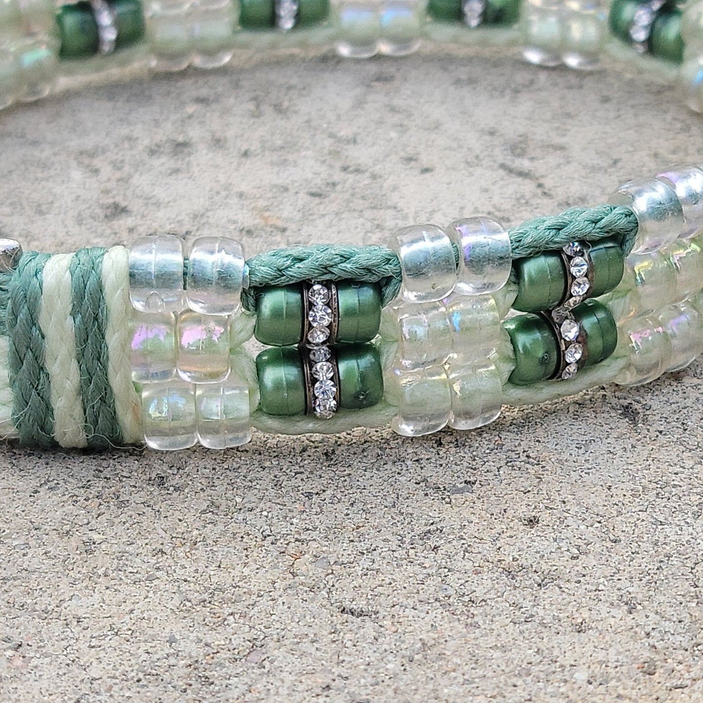 Custom Handmade Beaded Bling Dog Collar