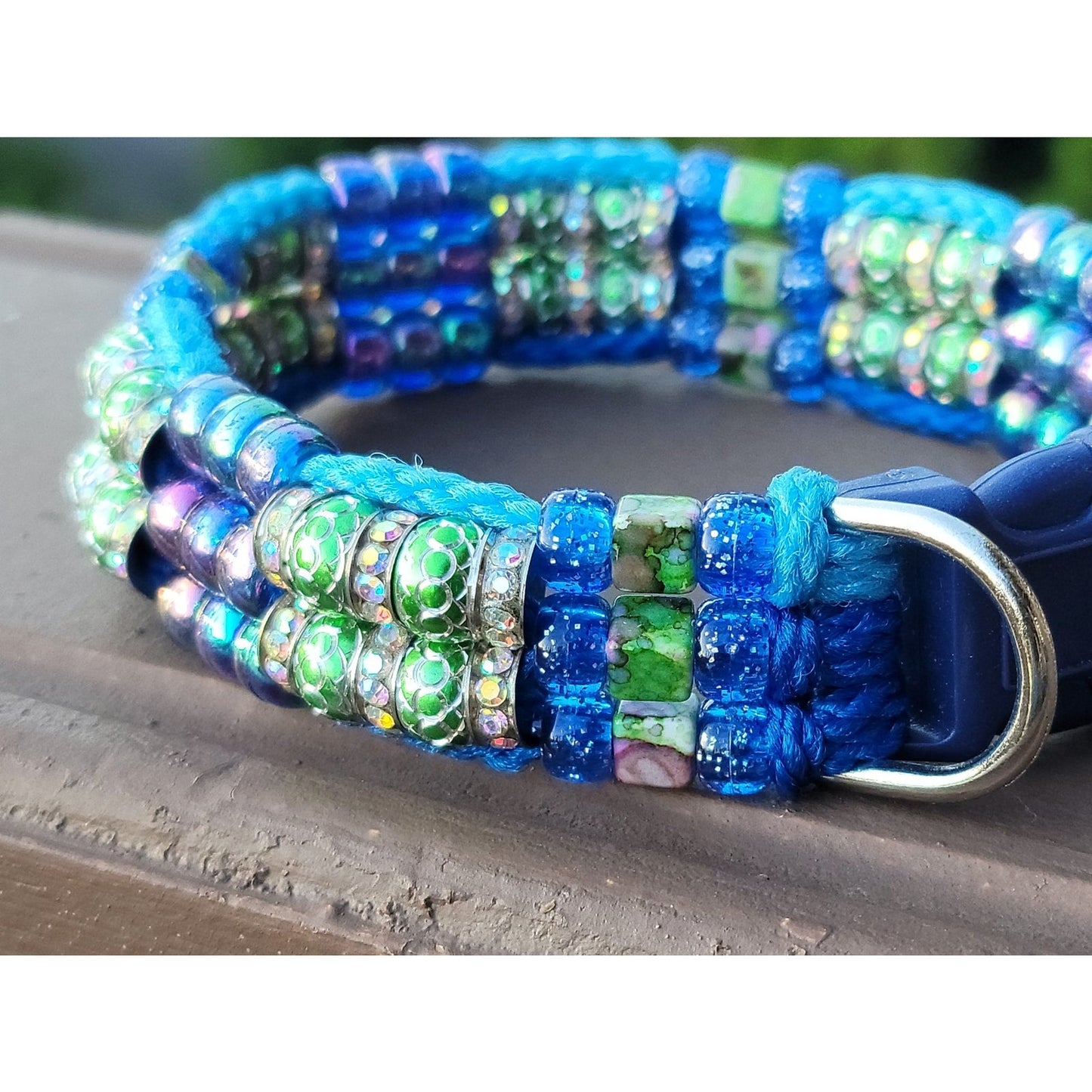 Custom Handmade Beaded Bling Dog Collar