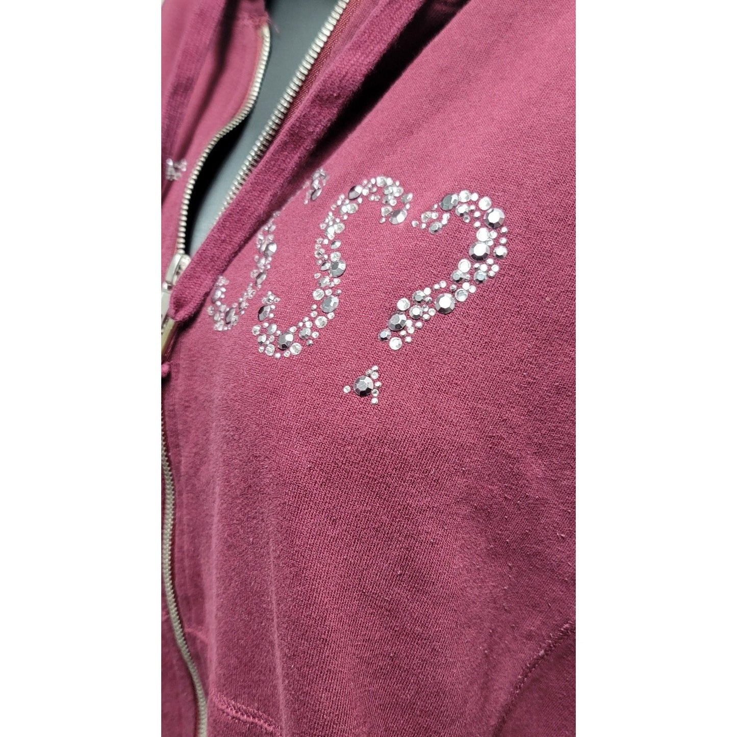 GUESS Sequined Full Zip Hoodie