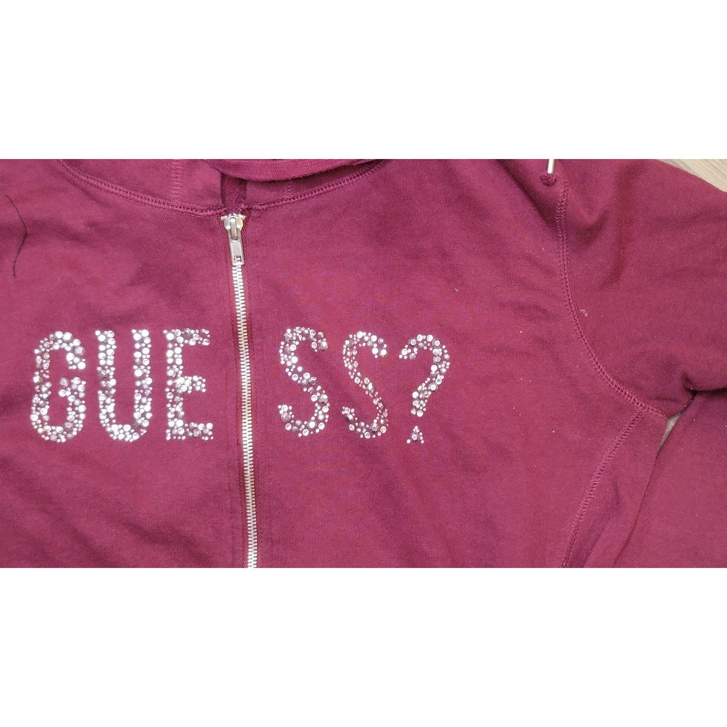 GUESS Sequined Full Zip Hoodie