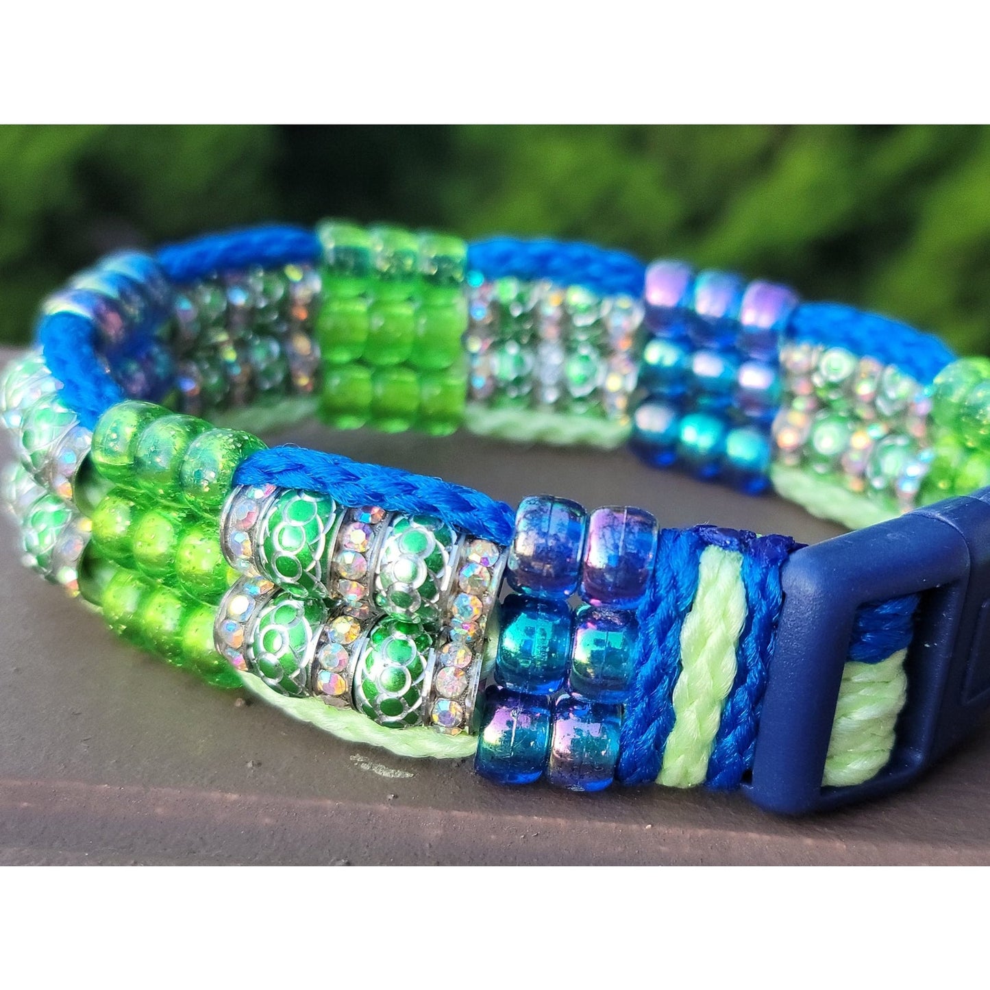 Custom Handmade Beaded Bling Dog Collar