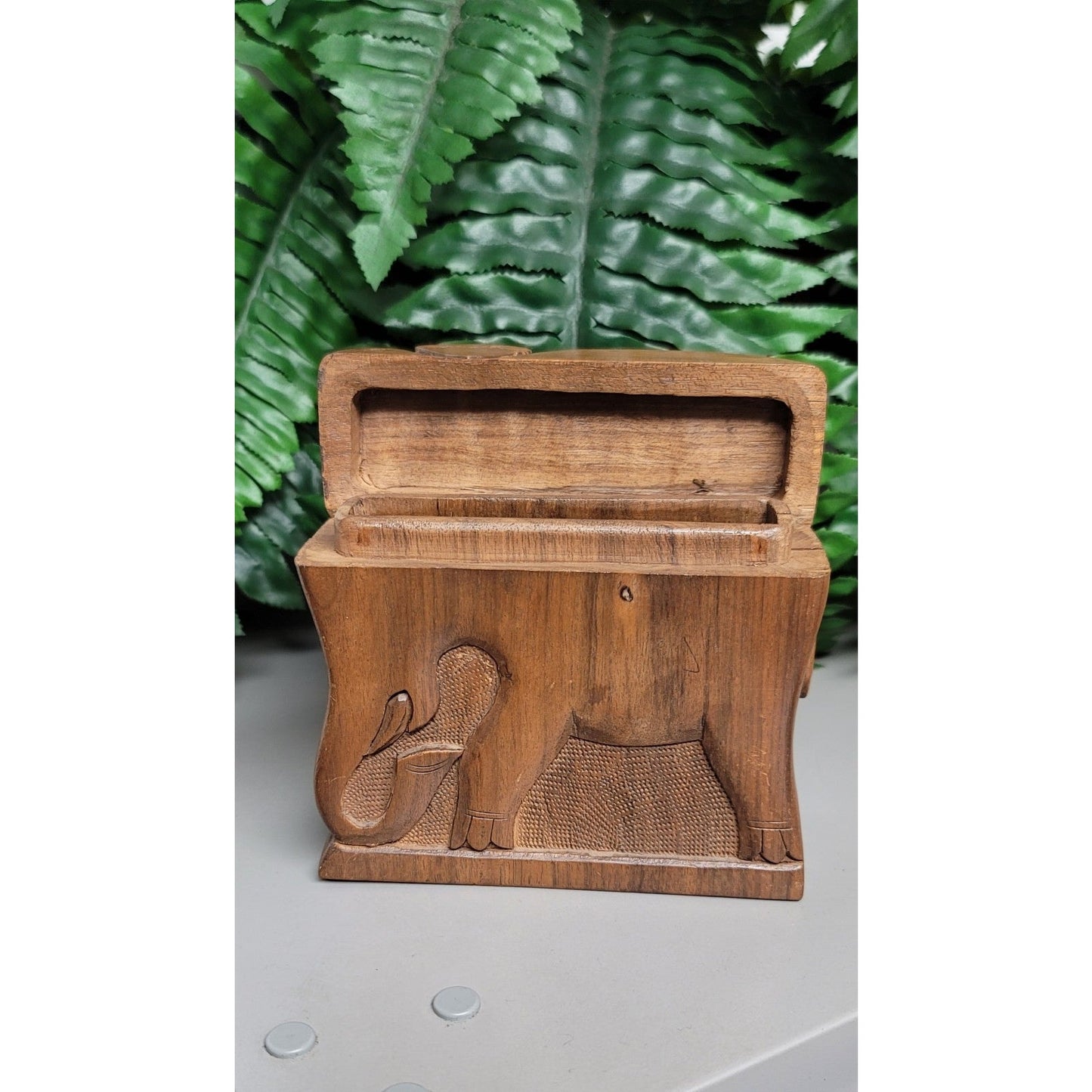 Vtg Grieg Nmark's Wooden Elephant Cigarette Joint Holder