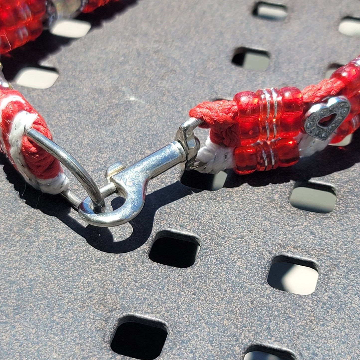 Custom Handmade Beaded Dog Collar Hearts
