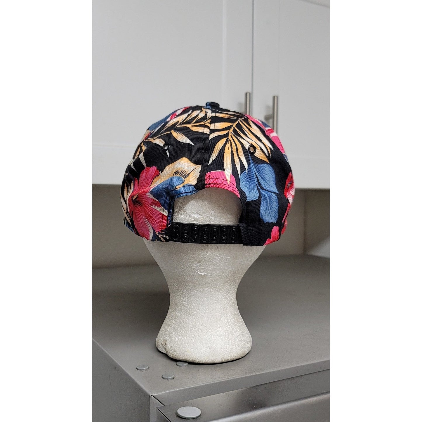 Vtg Weber's Floral Snapback Hat w/Rope