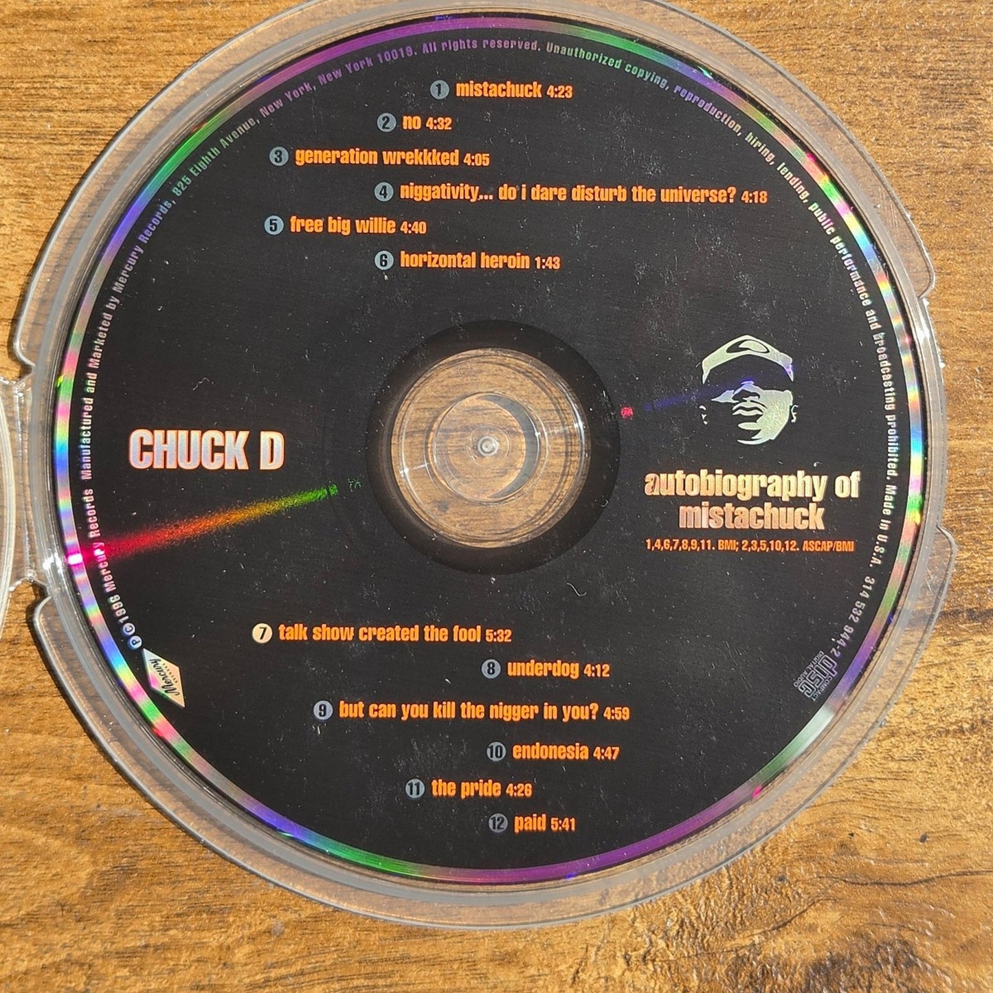 Vtg 1996 Chuck D Autobiography of Mistachuck (Carlton Ridenhour) RAP HIP HOP