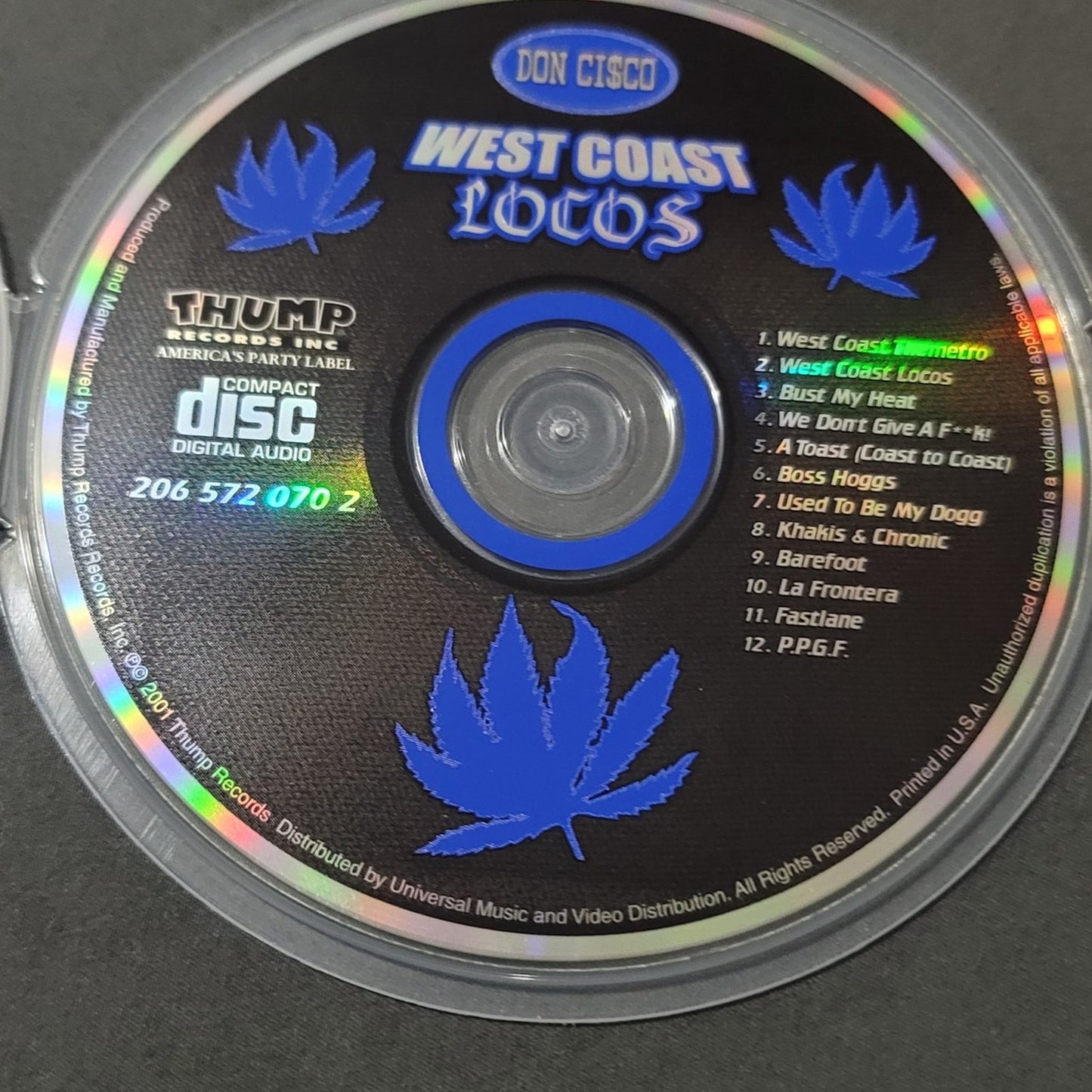 Vtg 2001 Don Cisco WEST COAST LOCOS CD Hip Hop Chicano Rap