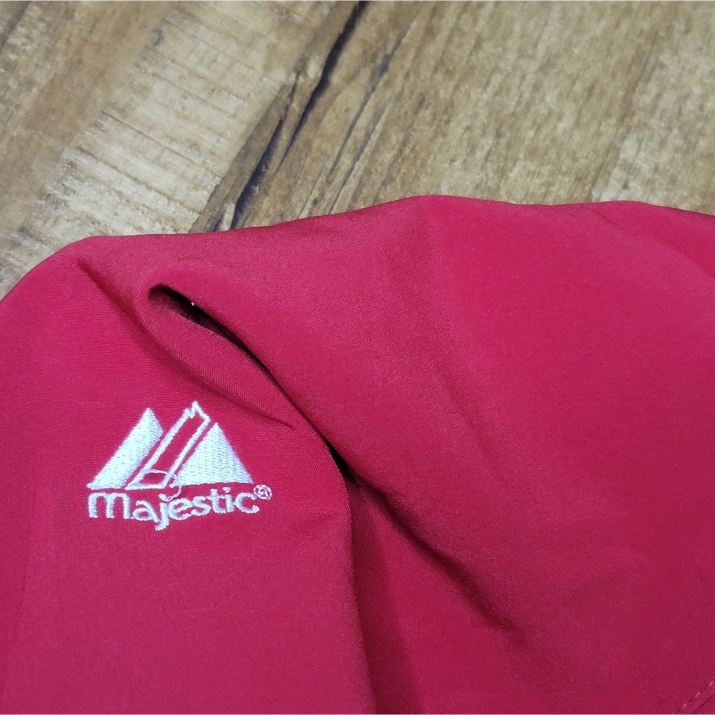 Vtg Majestic Wisconsin Badgers Thema Dugout Full-Zip Jacket NCAA