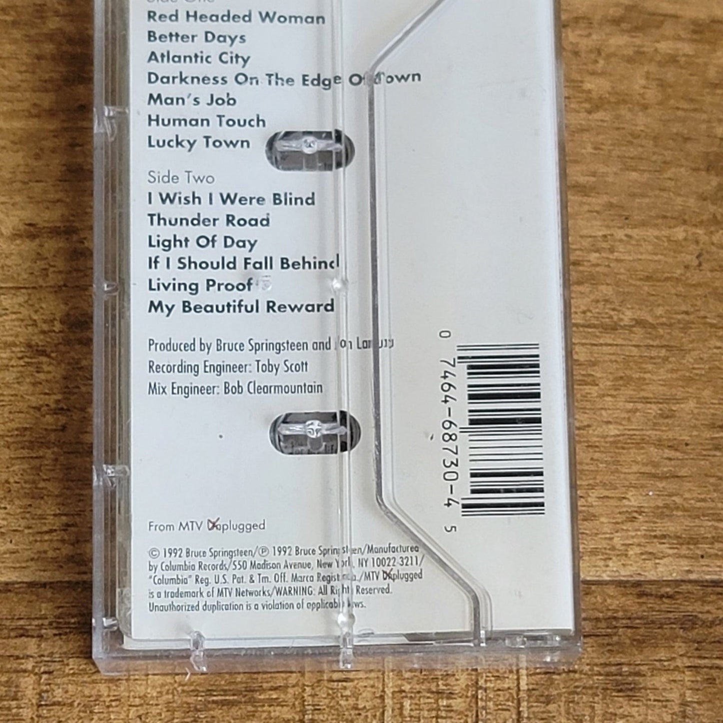 Vtg 1992 Bruce Springsteen IN CONCERT MTV PLUGGED Cassette Tape