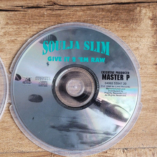 Vtg 1998 Soulja Slim GIVE IT 2 'EM RAW CD RAP HIP HOP NO LIMIT RECORDS