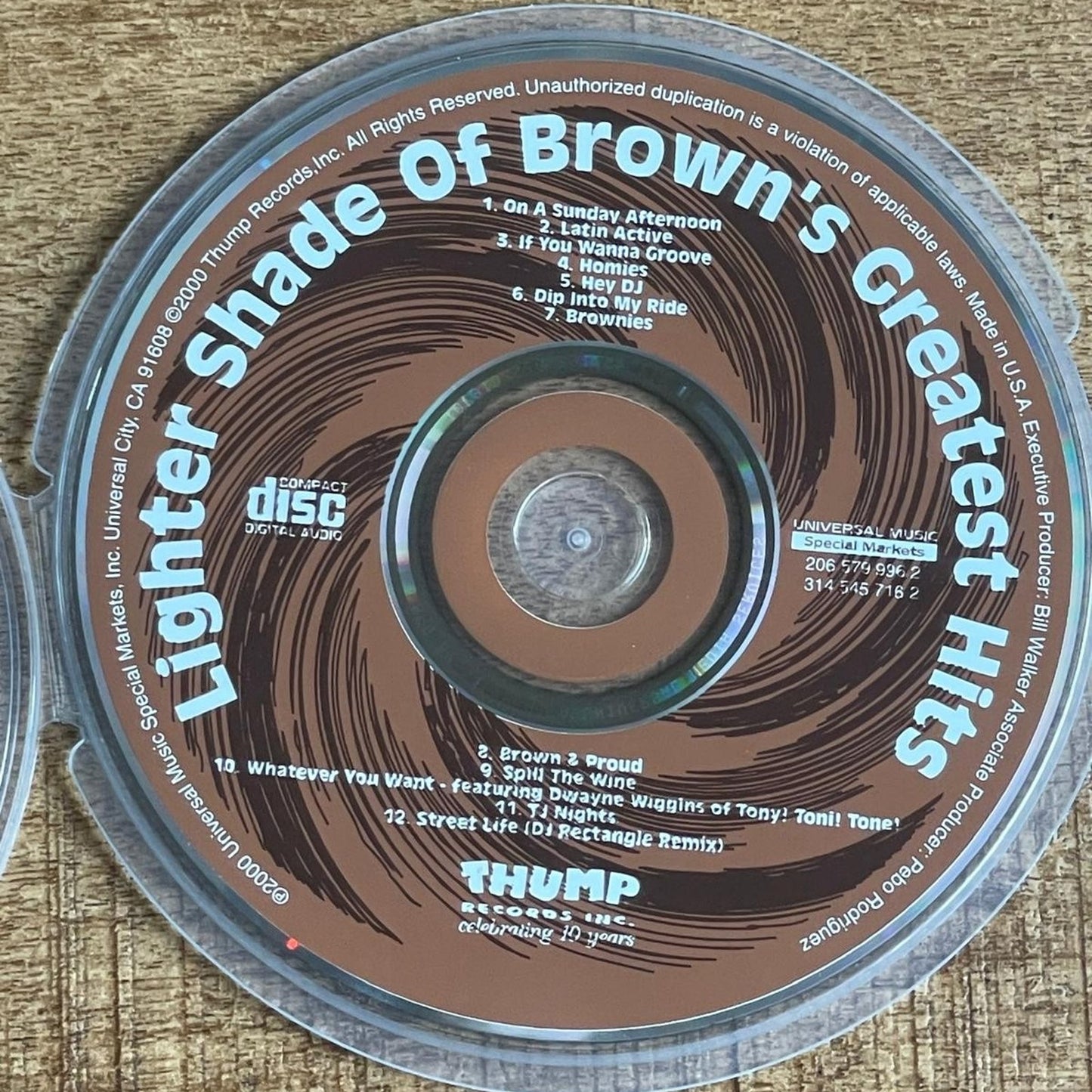 Vtg 2000 Lighter Shade of Brown's GREATEST HITS CD CHICANO RAP HIP HOP