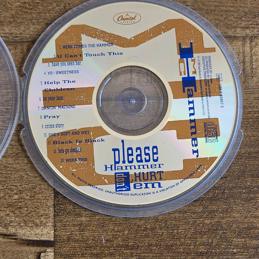 Vtg 1990 M.C. Hammer Please Hammer Don't Hurt 'Em CD Rap