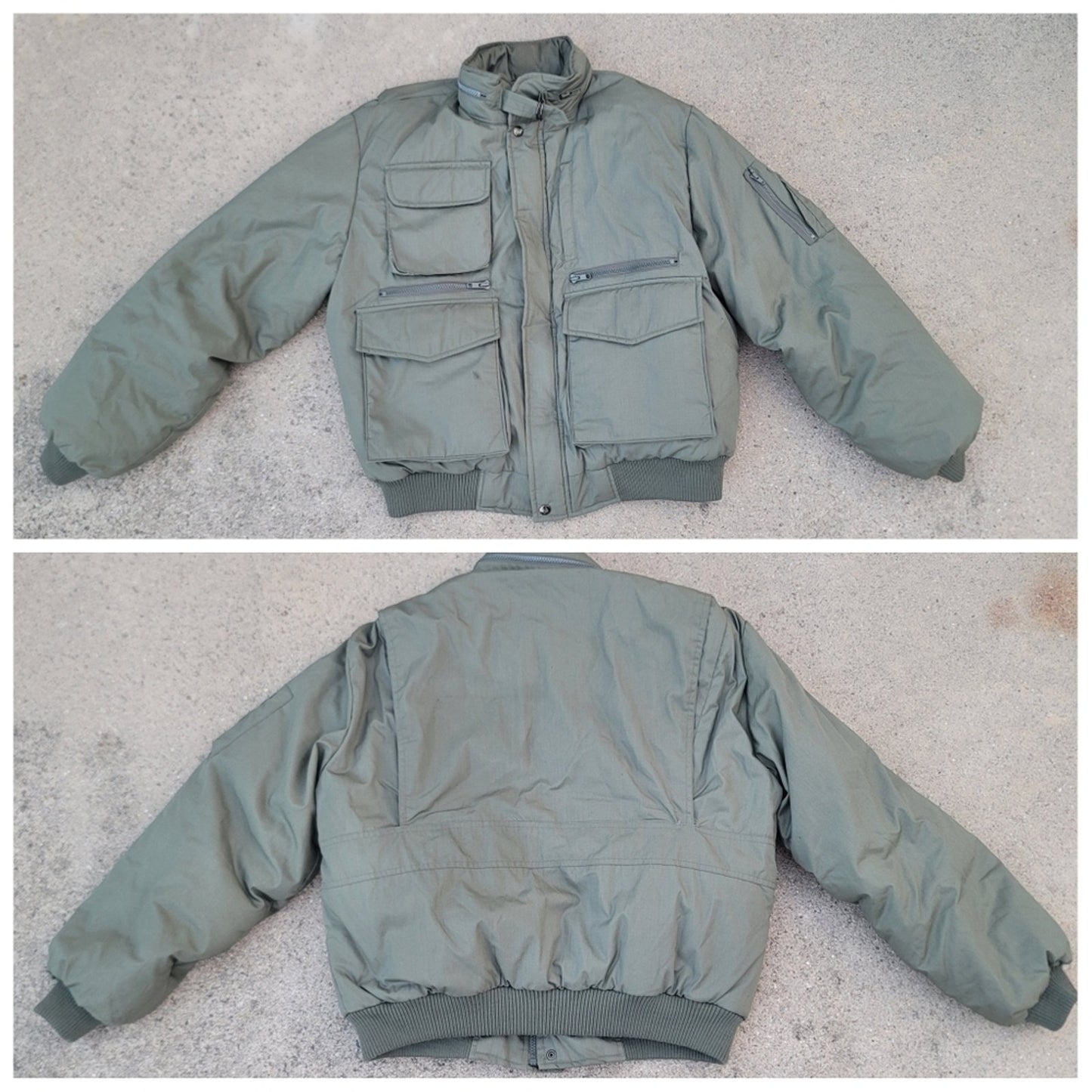 Vtg Camel Aircrews Only Goose down Feathers Aviator Bomber Jacket
