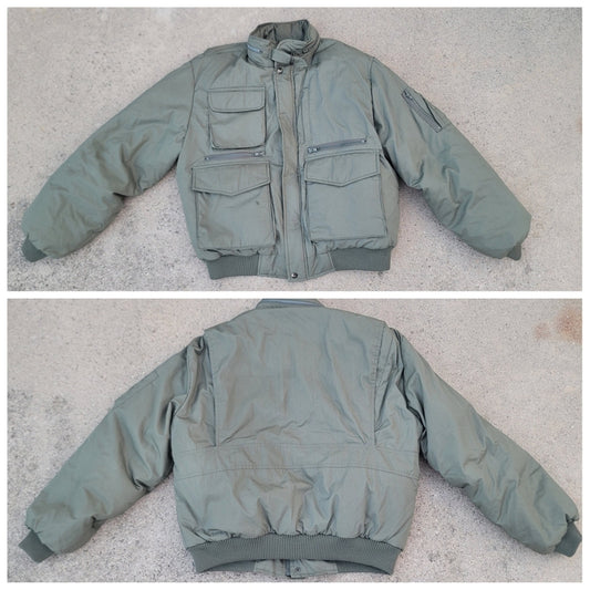 Vtg Camel Aircrews Only Goose down Feathers Aviator Bomber Jacket