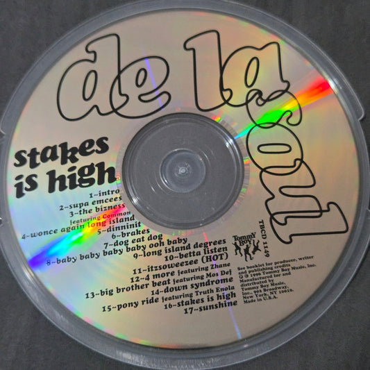 Vtg 1996 De La Soul STAKES IS HIGH CD Hip Hop Rap