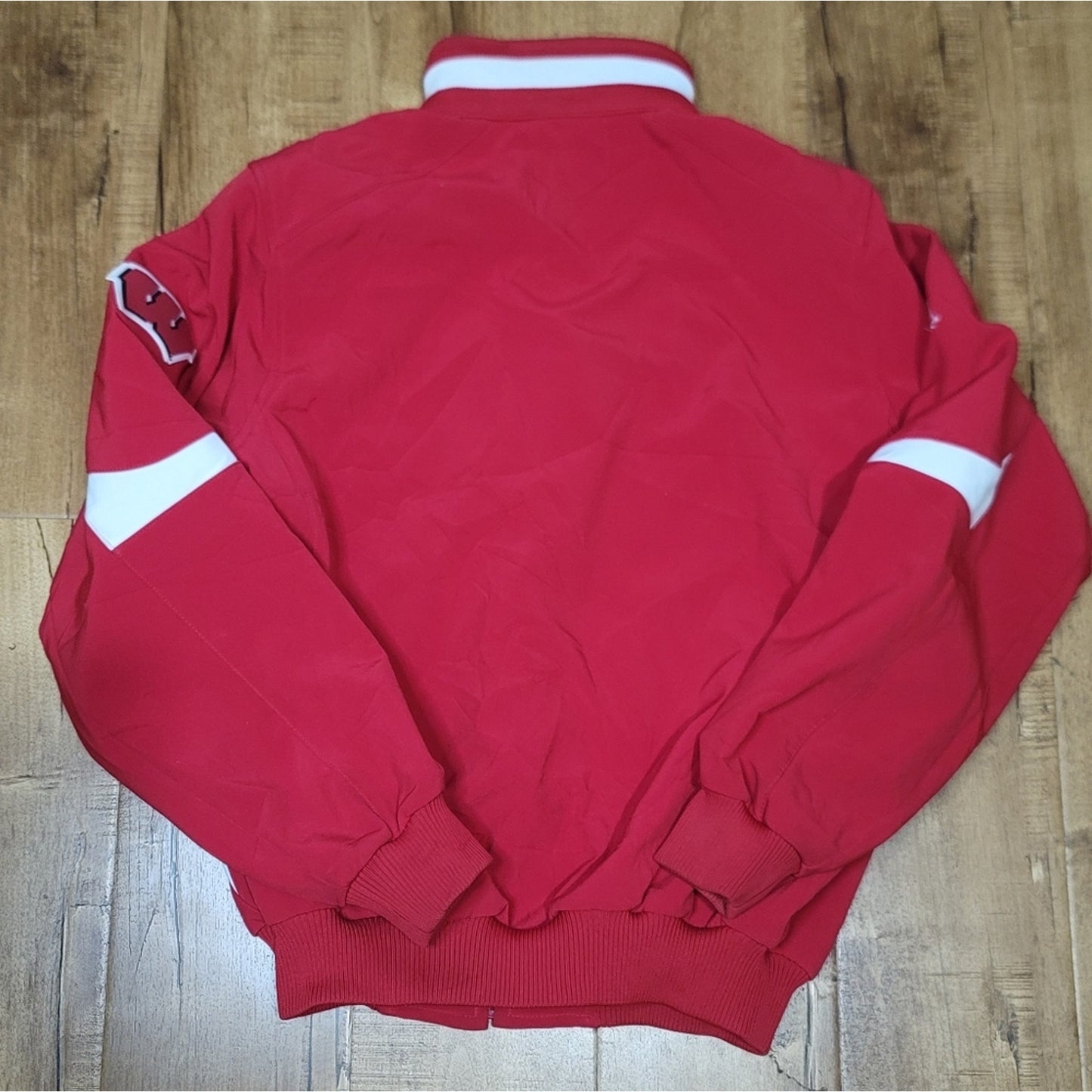 Vtg Majestic Wisconsin Badgers Thema Dugout Full-Zip Jacket NCAA