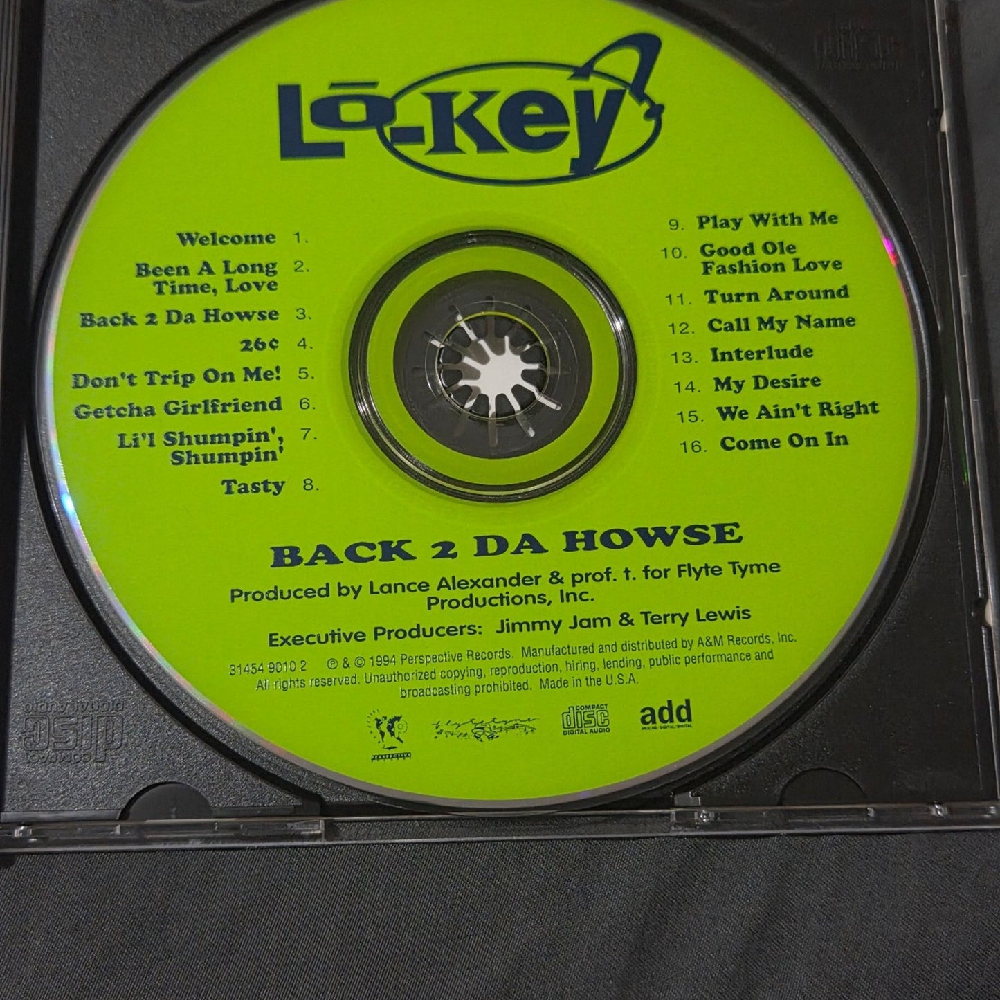 Vtg 1994 Lo-Key BACK 2 DA HOWSE CD