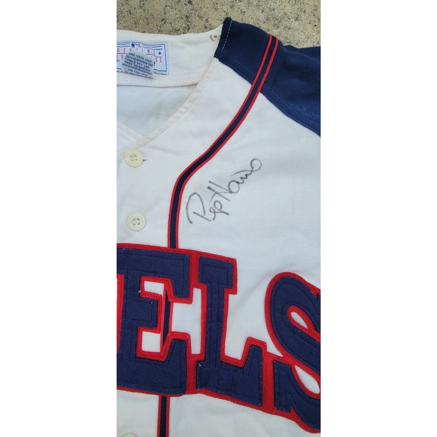 Vtg 1980s Starter California Angels Autographed Jersey