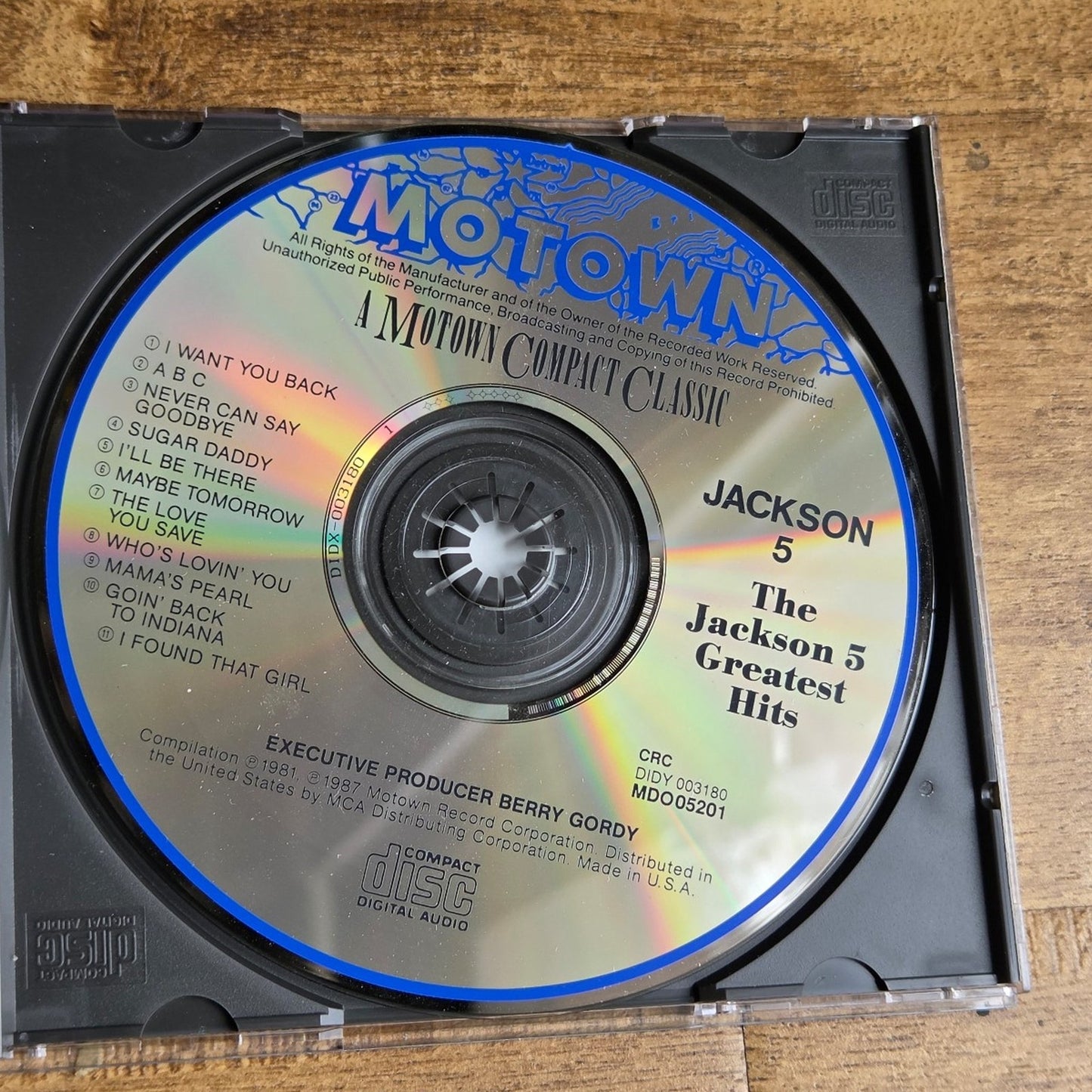 Vtg 1987 JACKSON 5 GREATEST HITS CD MICHAEL JACKSON MOTOWN RECORDS OG PRESS