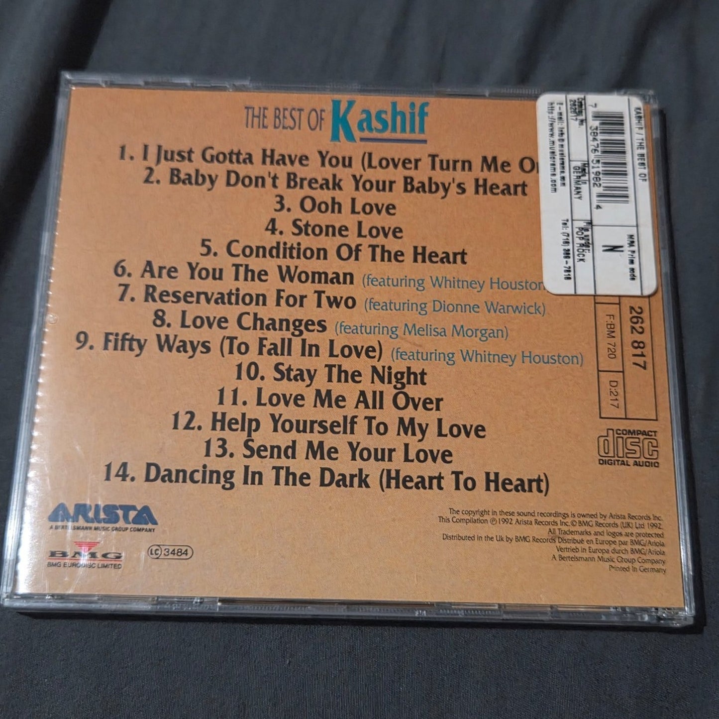 Vtg 1992 Kashif THE BEST OF KASHIF CD (GERMAN IMPORT)