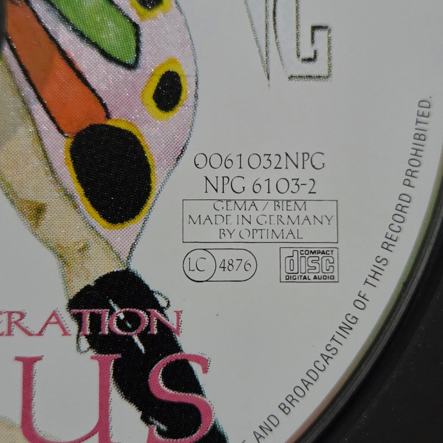 Vtg 1995 Prince and the new power generation EXODUS CD (GERMAN IMPORT)
