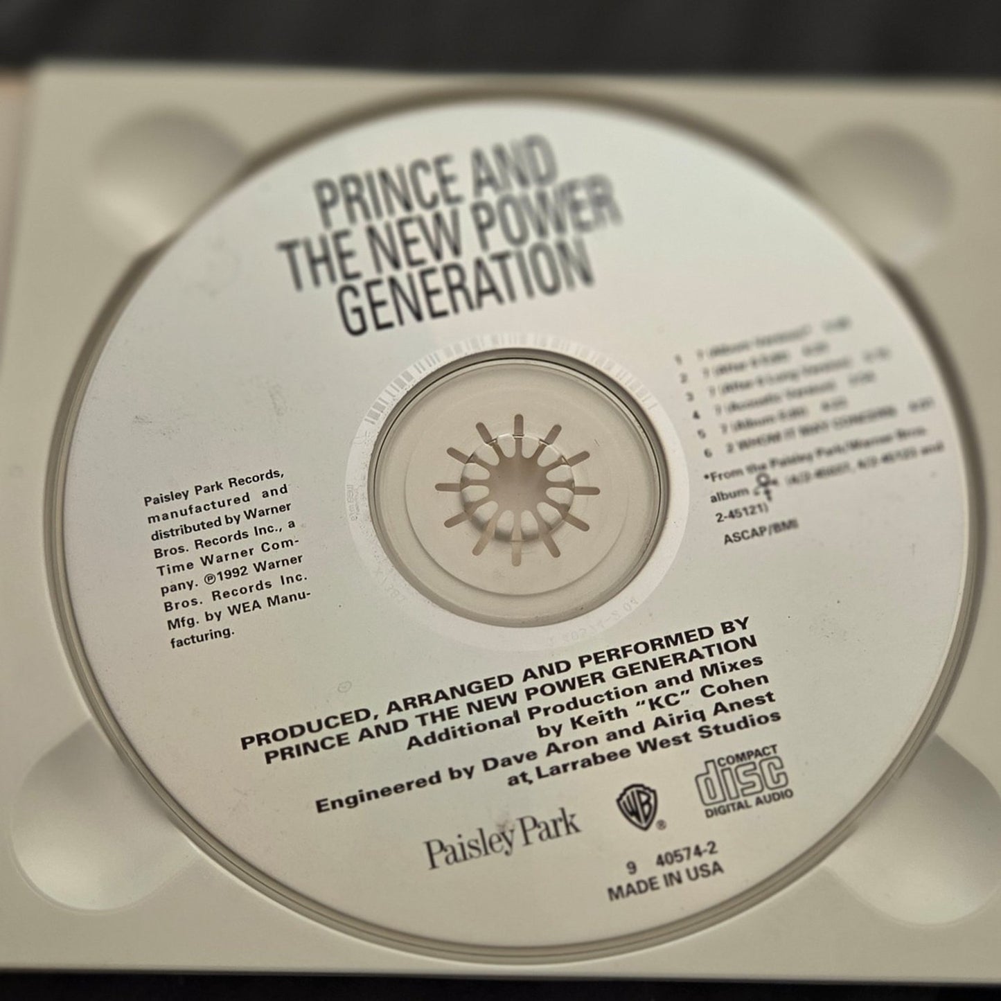 Vtg 1992 PRINCE AND THE NEW POWER GENERATION 7 Maxi Single CD