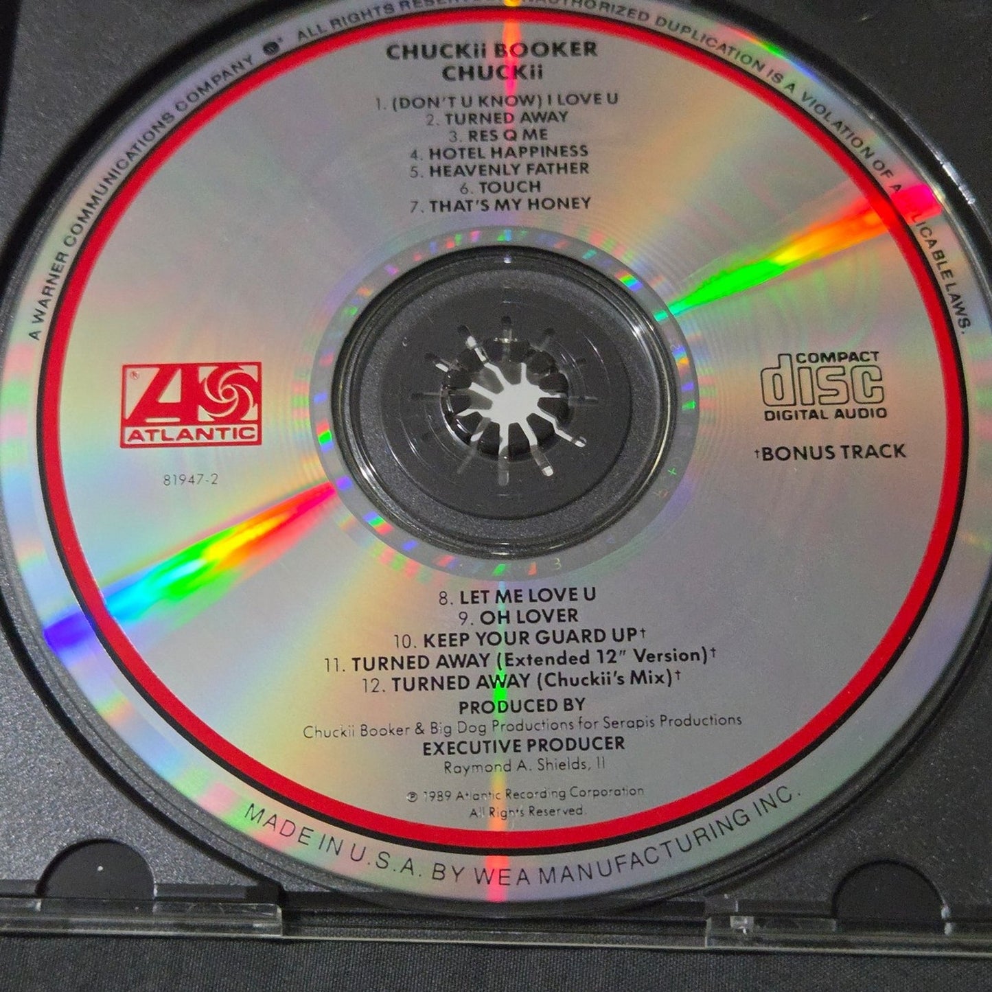Vtg 1989 CHUCKii BOOKER CHUCKii CD