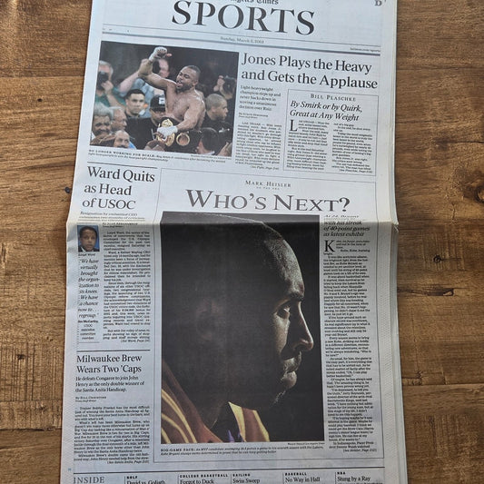 Vtg 2003 Kobe Bryant Los Angeles Lakers Los Angeles Times Newspaper