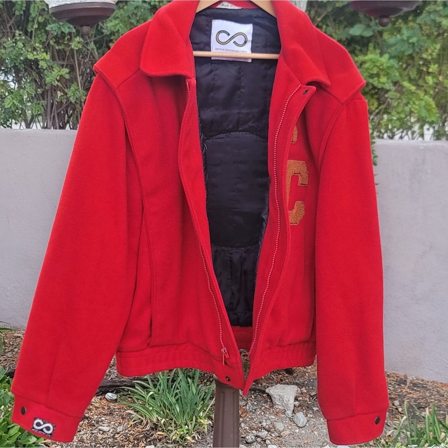 Continual Coincidences Brand Upcycled Vtg Wool Blend Bomber Jacket