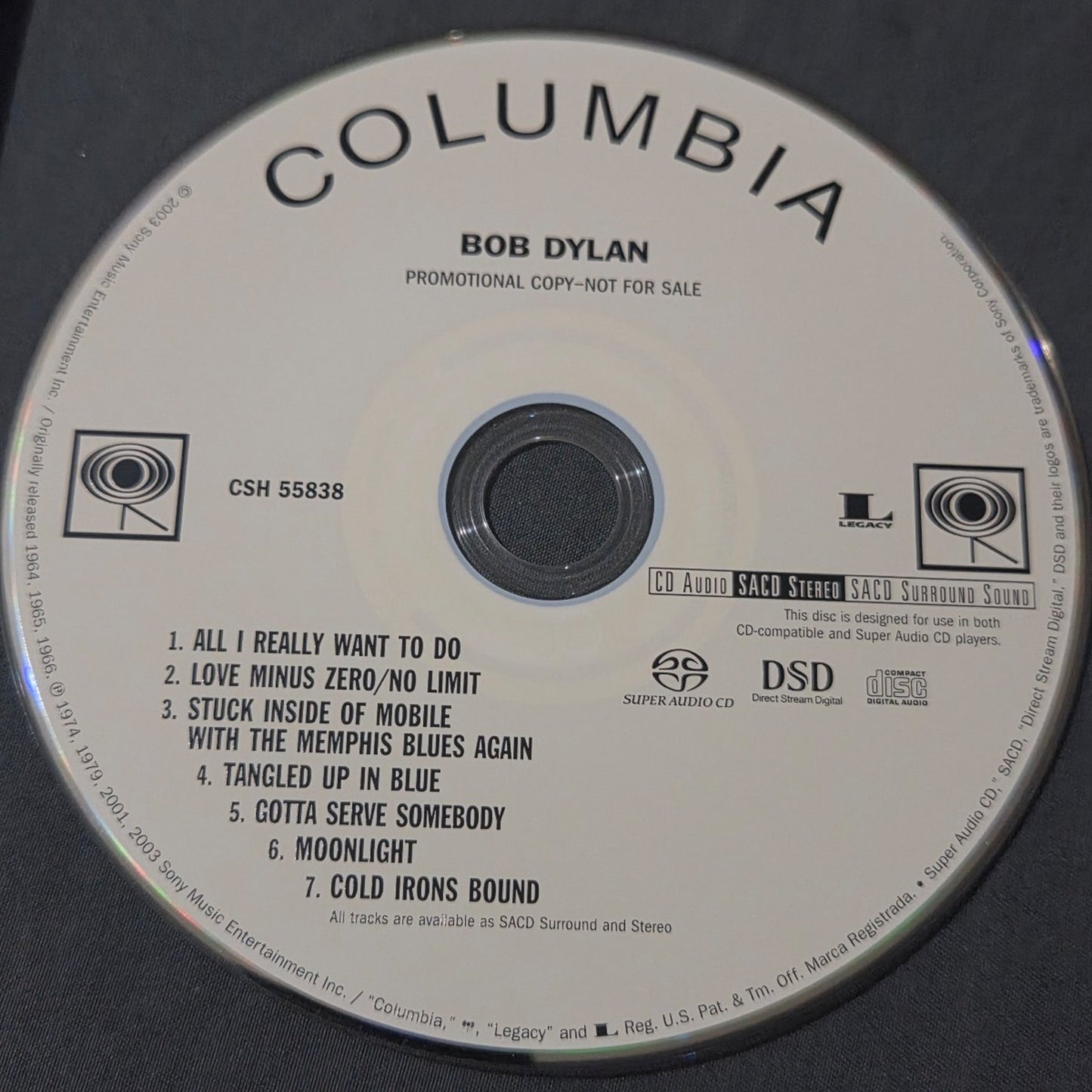 Vtg 2003 Bob Dylan REVISITED - THE REISSUE SERIES PROMO CD