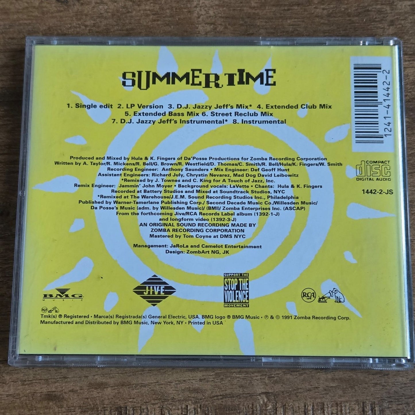 Vtg 1991 DJ Jazzy Jeff & The Fresh Prince SUMMERTIME Maxi Single CD RAP HIP HOP