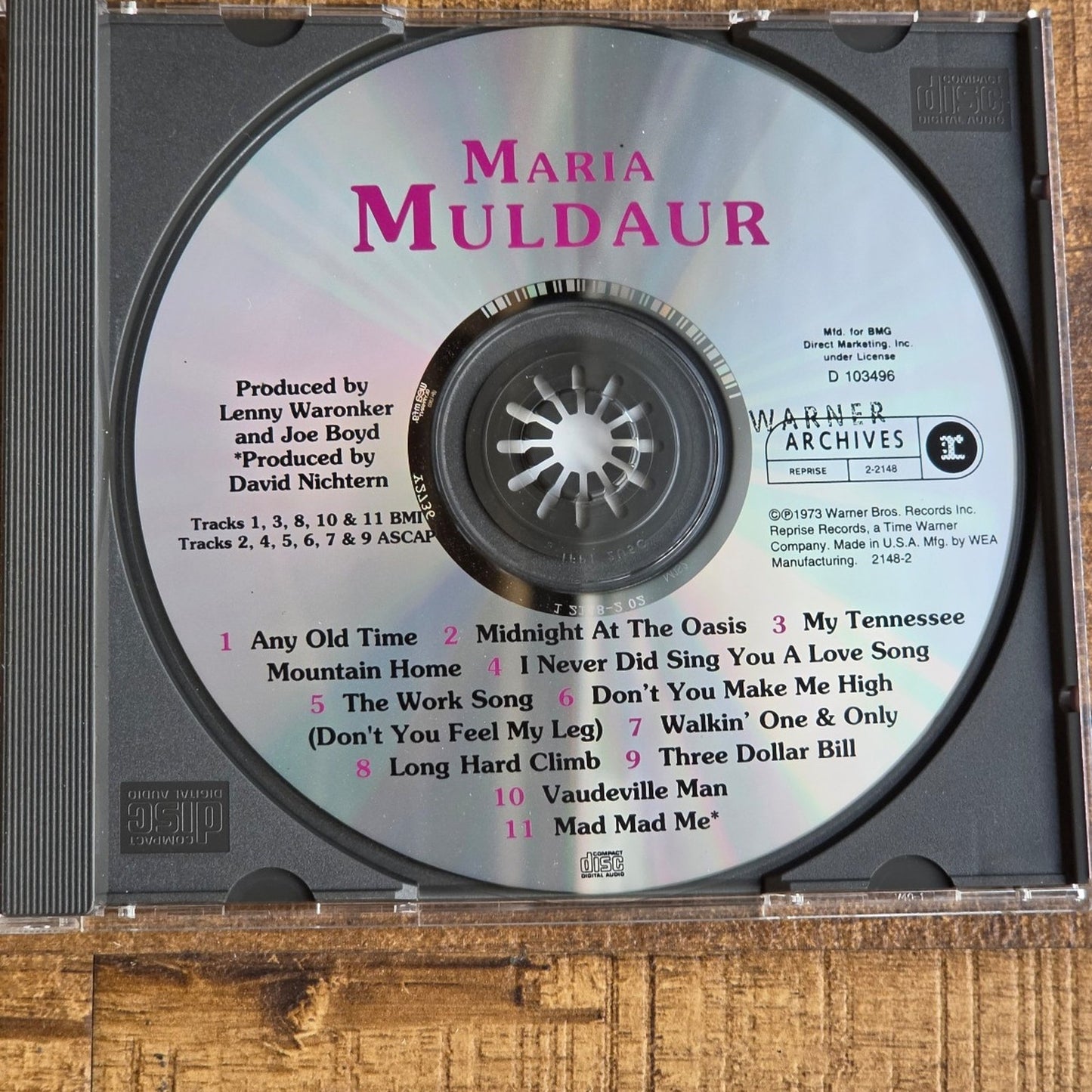 Vtg 1973 MARIA MULDAUR SELF TITLED CD