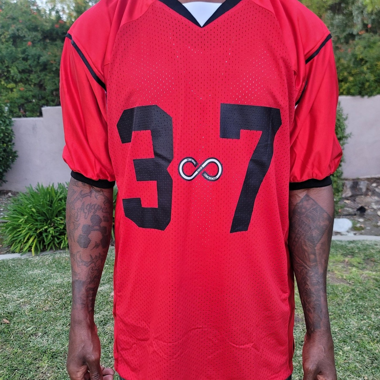 Continual Coincidences Brand Upcycled Vintage Football Jersey REDEEMED