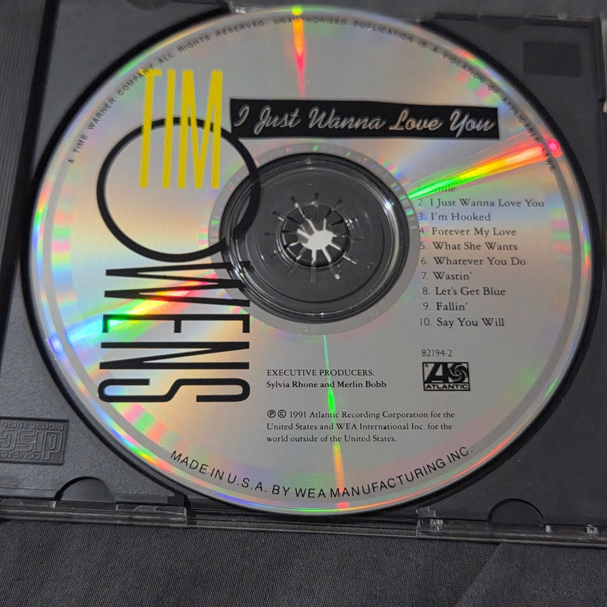 Vtg 1991 Tim Owens I Just Wanna Love You CD Hype Stickers