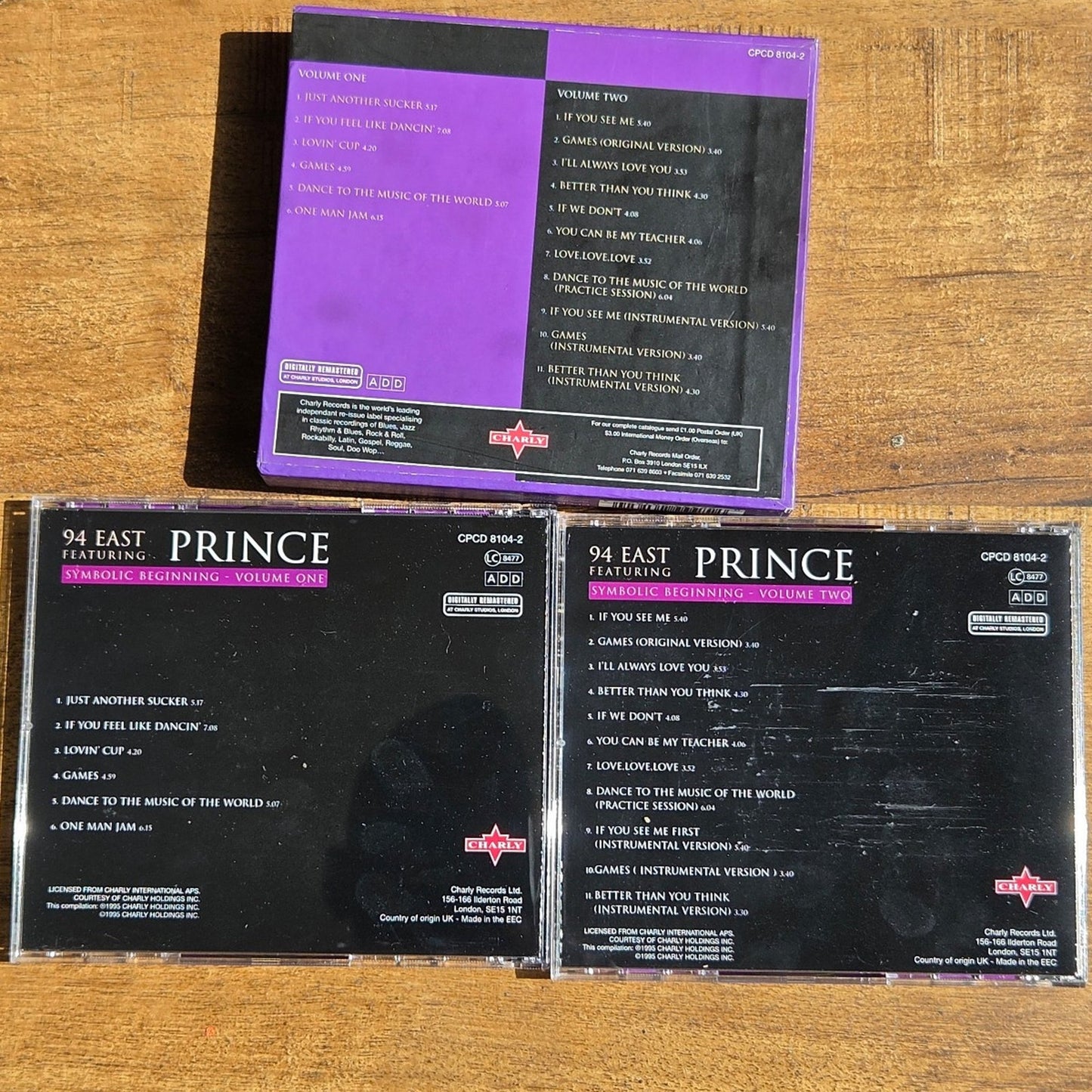 Vtg 1995 94 East feat Prince Symbolic Beginning CD Set