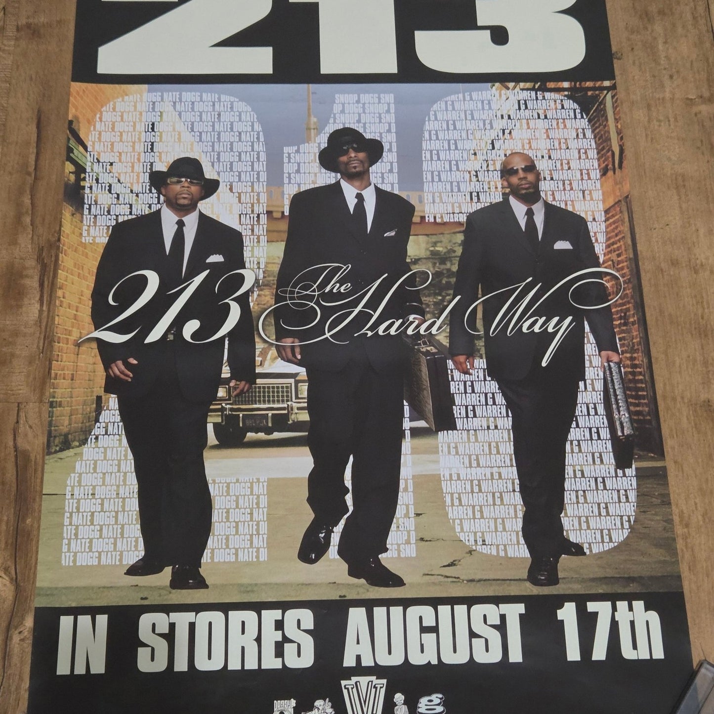 Vtg Y2k 213 The Hard Way Promo Poster Snoop Dogg Nate Dogg Warren G