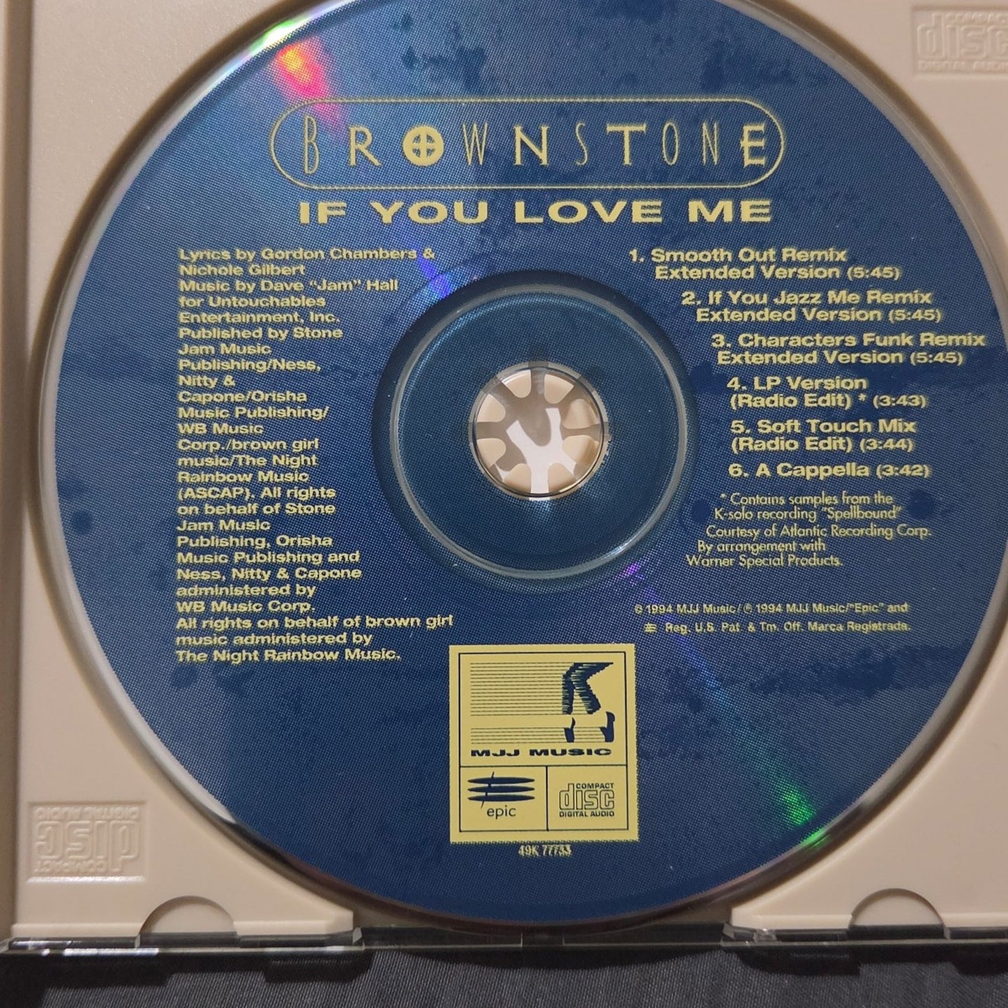 Vtg 1994 Brownstone Remixes If You Love Me Maxi Single CD